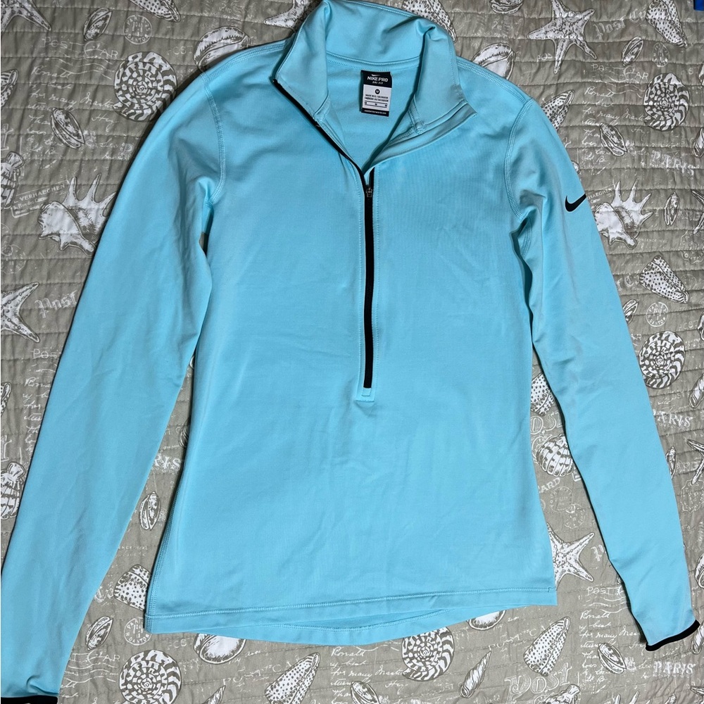 Nike Light Blue Quarter-Zip Pullover